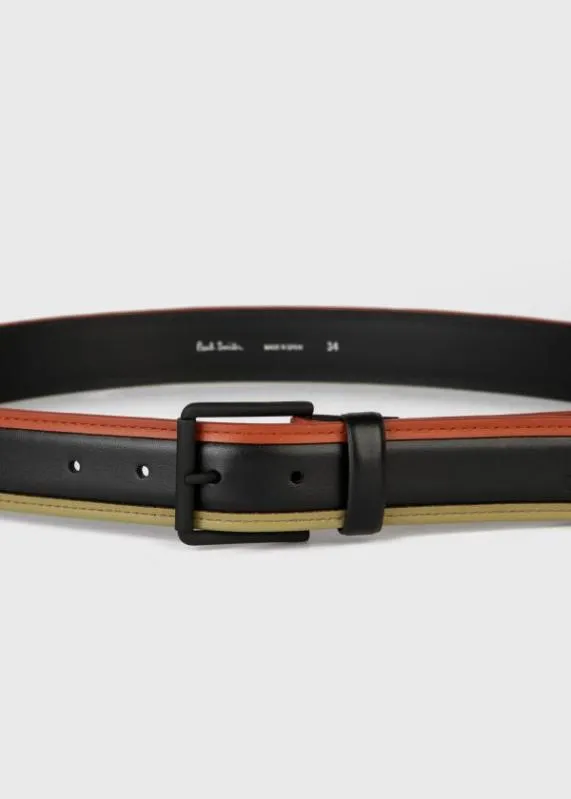 Mens Leather 039Colour Edge039 Belt Paul Smith Belts Mens Leather 039Colour Edge039 Belt Paul Smith Belts