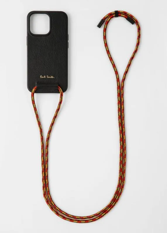 Mens Leather IPhone 13 Pro Case With Rope Lanyard Paul Smith Cases and Covers