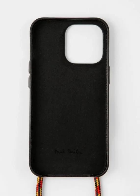 Mens Leather IPhone 13 Pro Case With Rope Lanyard Paul Smith Cases and Covers