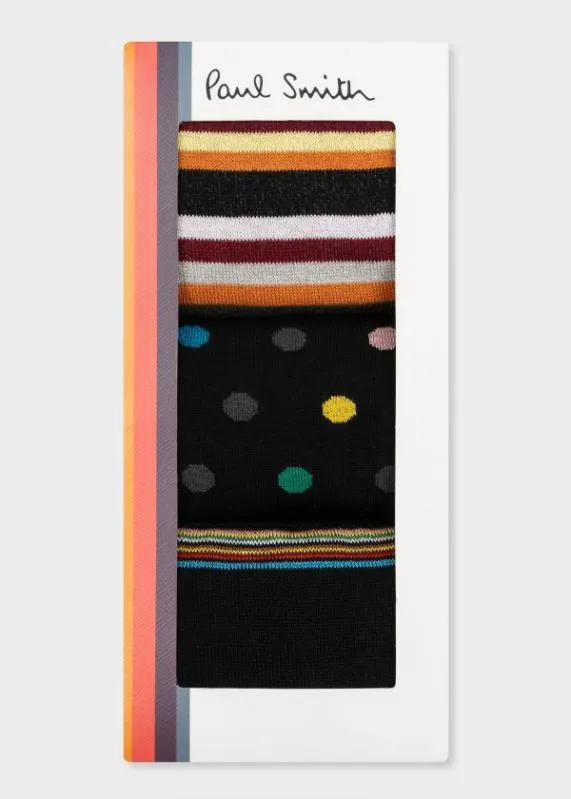 Mens Mixed 039Signature Stripe039 Socks Three Pack Paul Smith Socks Mens Mixed 039Signature Stripe039 Socks Three Pack Paul Smith Socks