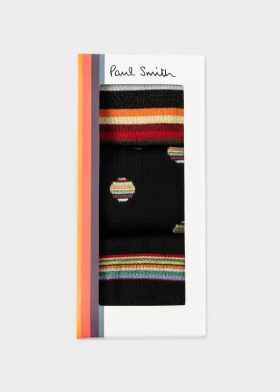 Mens Mixed Pattern Socks Three Pack Paul Smith Socks