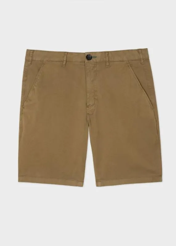 Mens Pima StretchCotton GarmentDyed Shorts Paul Smith Shorts