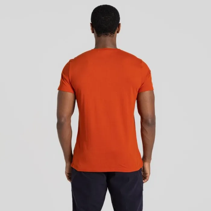 Mens Short Sleeve Craghoppers Lucent Short Sleeved TShirt Carnelian Orange Mens Short Sleeve Craghoppers Lucent Short Sleeved TShirt Carnelian Orange