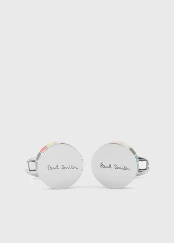 Mens Stripe Edge Logo Cufflinks Paul Smith Cufflinks