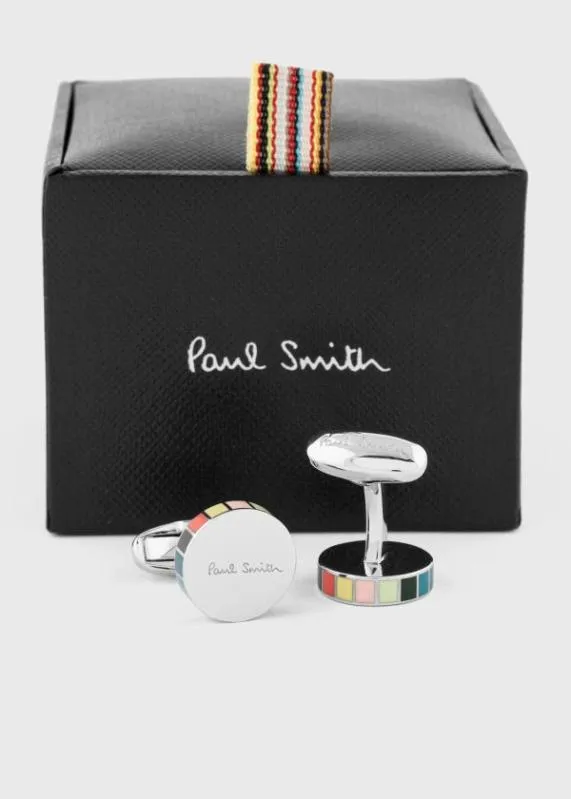Mens Stripe Edge Logo Cufflinks Paul Smith Cufflinks Mens Stripe Edge Logo Cufflinks Paul Smith Cufflinks