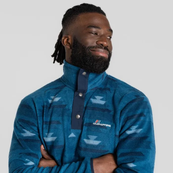 Mens Sweatshirts Craghoppers Dewlish Insulating Overhead Blue Navy Print Mens Sweatshirts Craghoppers Dewlish Insulating Overhead Blue Navy Print