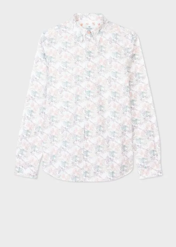 Mens TailoredFit 039Sea Tales039 LongSleeve Shirt Paul Smith Shirts