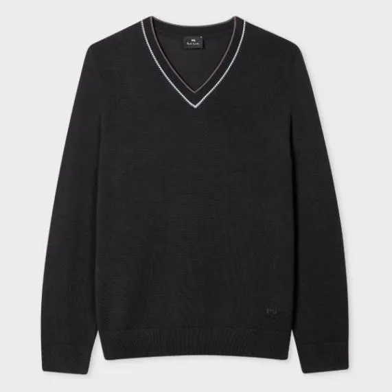 Mens V Neck Merino Wool Blend Sweater Paul Smith Sweaters Mens V Neck Merino Wool Blend Sweater Paul Smith Sweaters