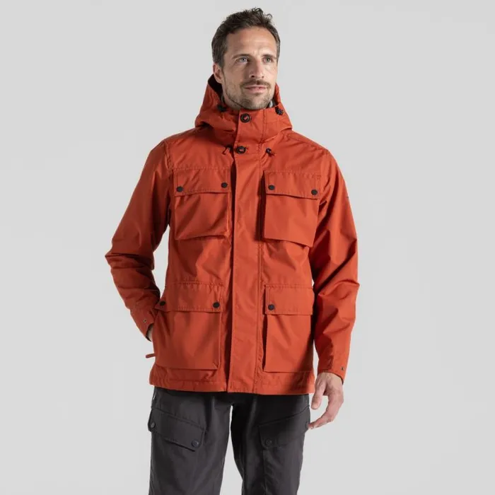 Mens Waterproof Jackets Craghoppers Hartley Waterproof Jacket Red Beach