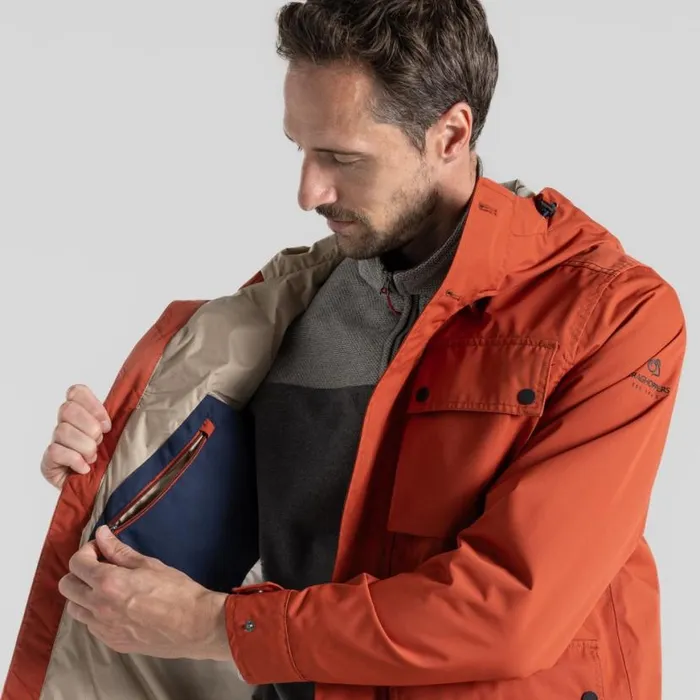 Mens Waterproof Jackets Craghoppers Hartley Waterproof Jacket Red Beach Mens Waterproof Jackets Craghoppers Hartley Waterproof Jacket Red Beach