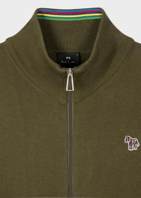 Mens Zebra Logo Zip Cardigan Paul Smith Sweaters Mens Zebra Logo Zip Cardigan Paul Smith Sweaters