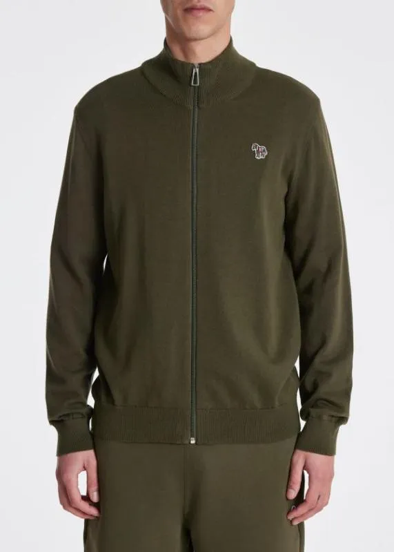 Mens Zebra Logo Zip Cardigan Paul Smith Sweaters Mens Zebra Logo Zip Cardigan Paul Smith Sweaters