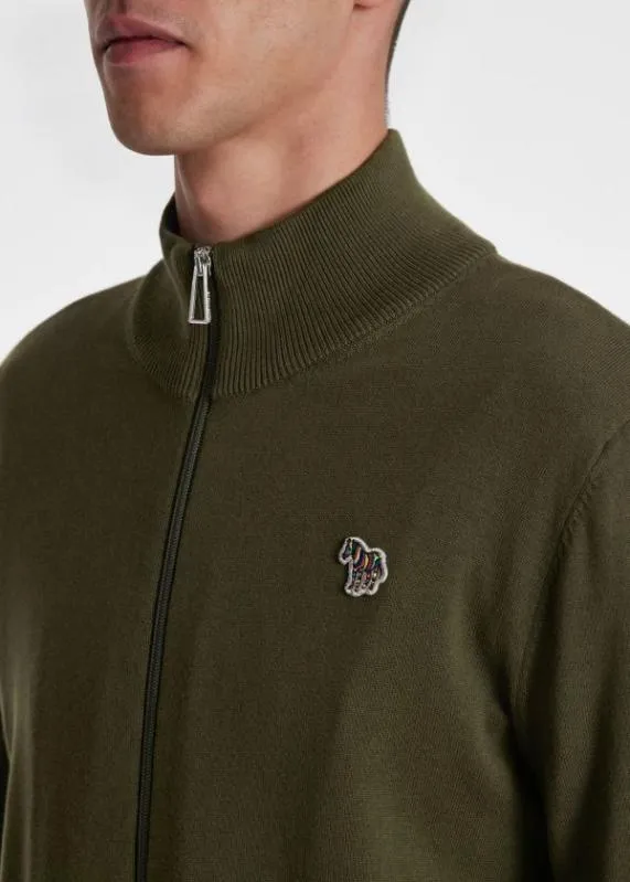 Mens Zebra Logo Zip Cardigan Paul Smith Sweaters Mens Zebra Logo Zip Cardigan Paul Smith Sweaters