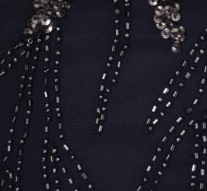 Midi Dresses Womens Adrianna Papell HandBeaded Cocktail Dress In Midnight