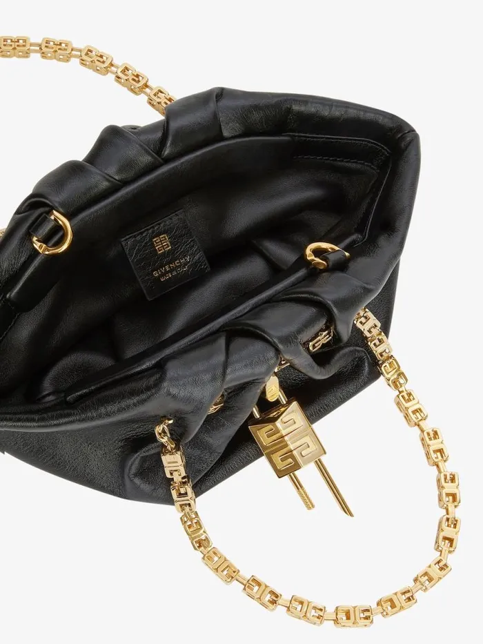 Mini Kenny Neo Bag In Leather Black Women Givenchy Crossbody Bags