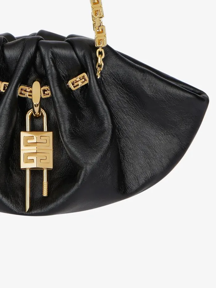Mini Kenny Neo Bag In Leather Black Women Givenchy Crossbody Bags