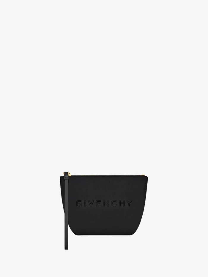 Mini Pouch In Canvas Black Women Givenchy Wallets and Card Holders
