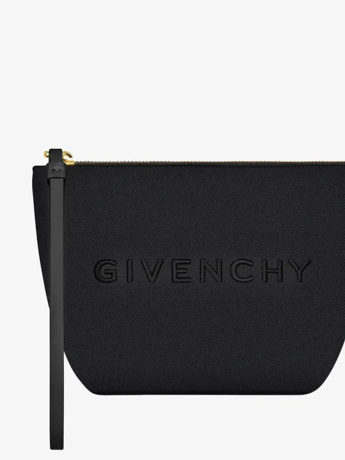 Mini Pouch In Canvas Black Women Givenchy Wallets and Card Holders