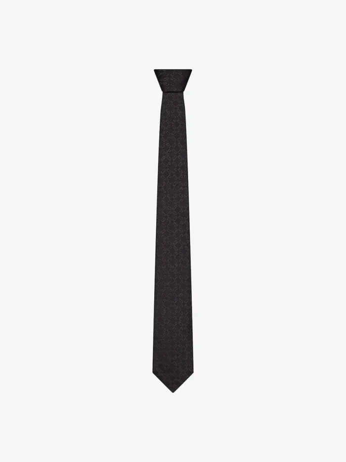 Monogram 72 Tie In Silk Black Men Givenchy Scarves and Ties