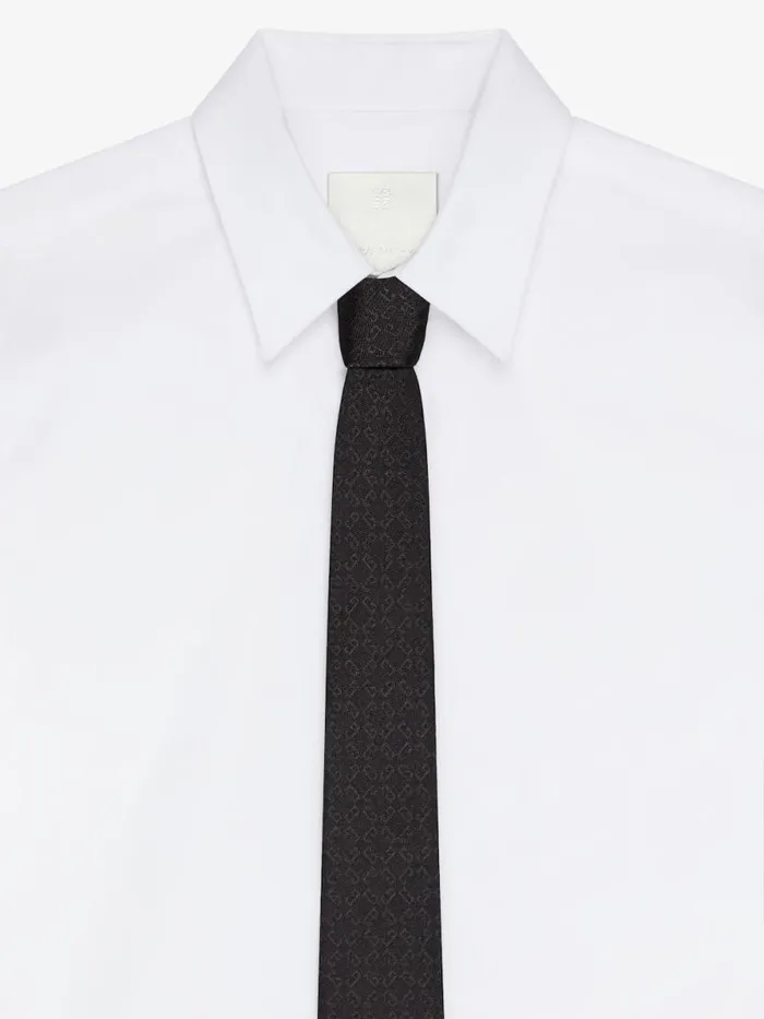 Monogram 72 Tie In Silk Black Men Givenchy Scarves and Ties