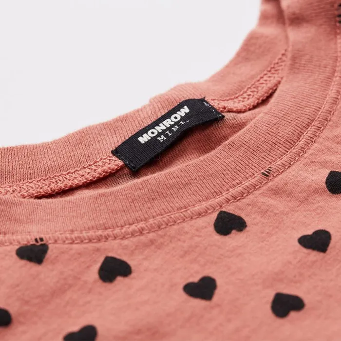 MONROW Kids Kids Heart Crew Neck 8211 Kids MONROW Kids Kids Heart Crew Neck 8211 Kids