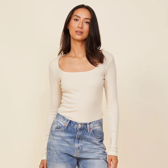 MONROW Long Sleeve 90039S Rib Long Sleeve 8211 Women MONROW Long Sleeve 90039S Rib Long Sleeve 8211 Women
