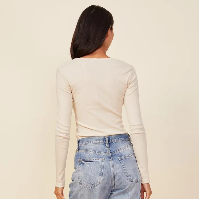 MONROW Long Sleeve 90039S Rib Long Sleeve 8211 Women MONROW Long Sleeve 90039S Rib Long Sleeve 8211 Women