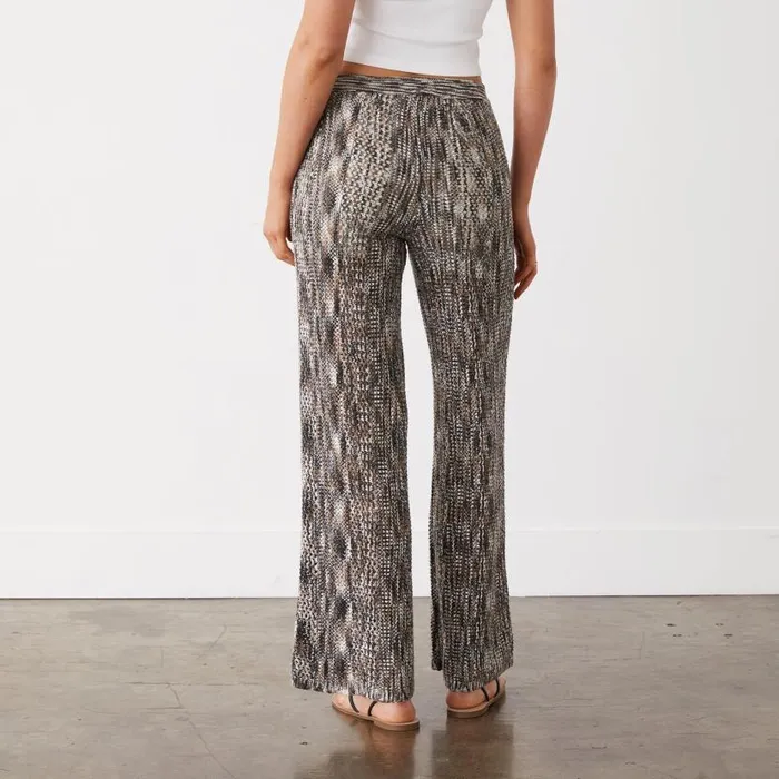 MONROW Pants Spacedye Crochet Wide Leg Pant 8211 Women MONROW Pants Spacedye Crochet Wide Leg Pant 8211 Women