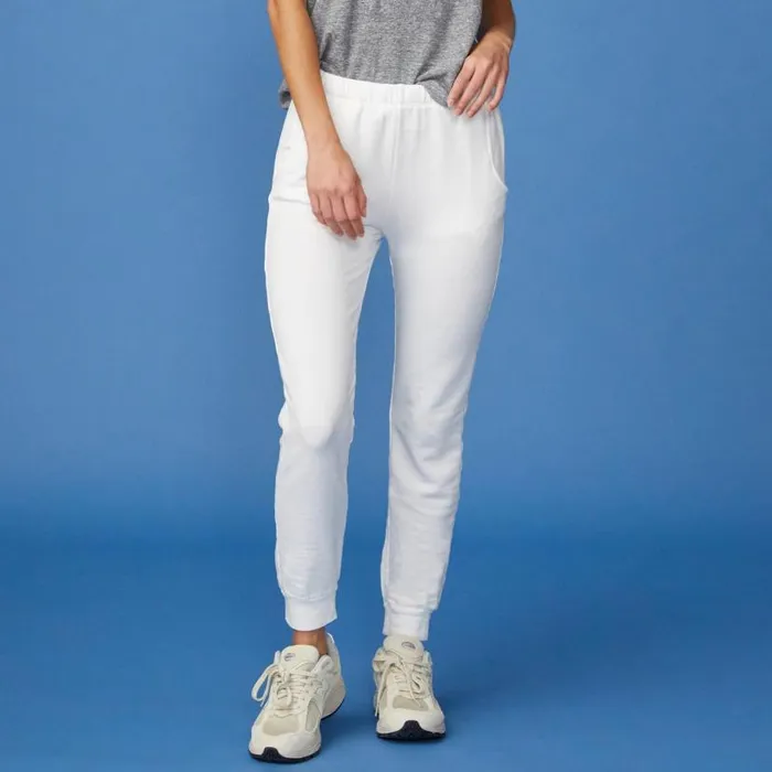 MONROW Sweats Supersoft Fleece White Jogger 8211 Women MONROW Sweats Supersoft Fleece White Jogger 8211 Women