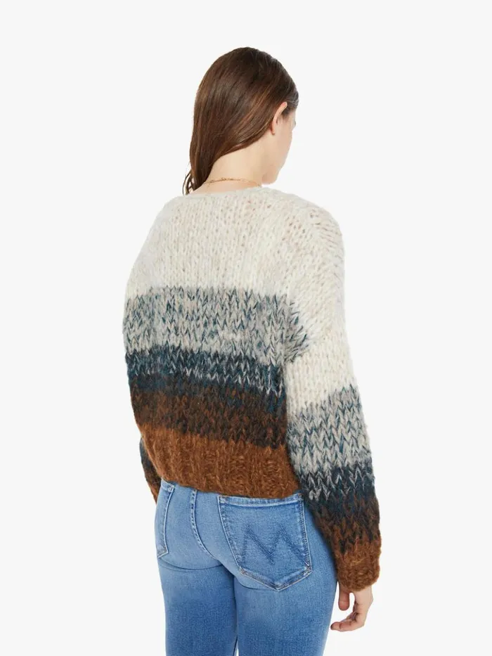 Mother Denim Alpaca Ombre VNeck Pullover Brown Ombre 8211 Women Mother Denim Alpaca Ombre VNeck Pullover Brown Ombre 8211 Women