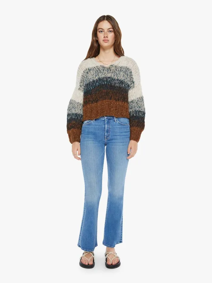 Mother Denim Alpaca Ombre VNeck Pullover Brown Ombre 8211 Women Mother Denim Alpaca Ombre VNeck Pullover Brown Ombre 8211 Women