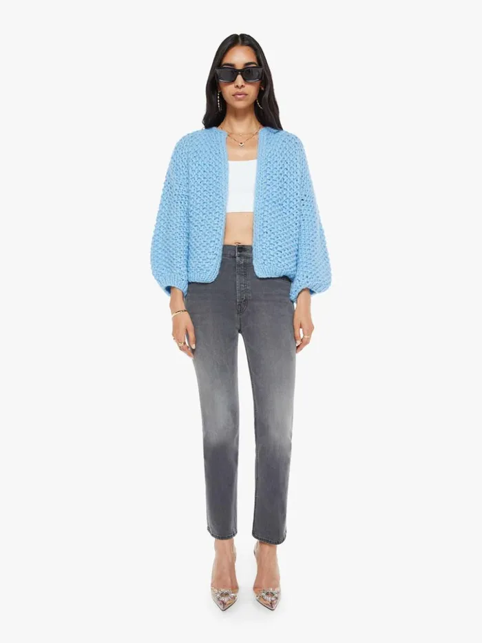 Mother Denim Alpaca Pearl Pattern Bomber Cardigan Alaskan Blue 8211 Women Mother Denim Alpaca Pearl Pattern Bomber Cardigan Alaskan Blue 8211 Women