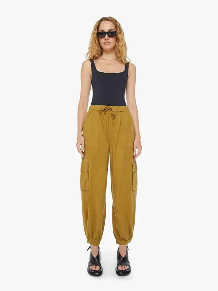 Mother Denim Barrel The Curbside Cargo Quickie Cinch Bronze Mist 8211 Women