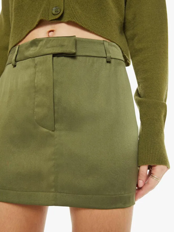 Mother Denim Mora Mini Trouser Skirt Olive 8211 Women Mother Denim Mora Mini Trouser Skirt Olive 8211 Women