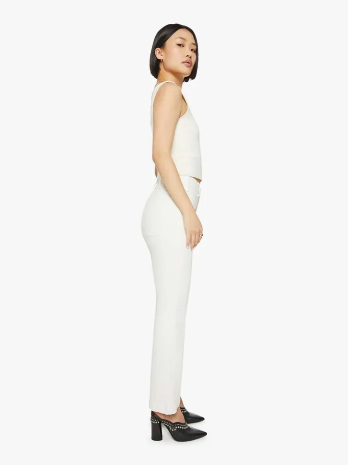 Mother Denim Petites The Lil039 Hustler Patch Pocket Flood Wash Cream Puffs 8211 Women