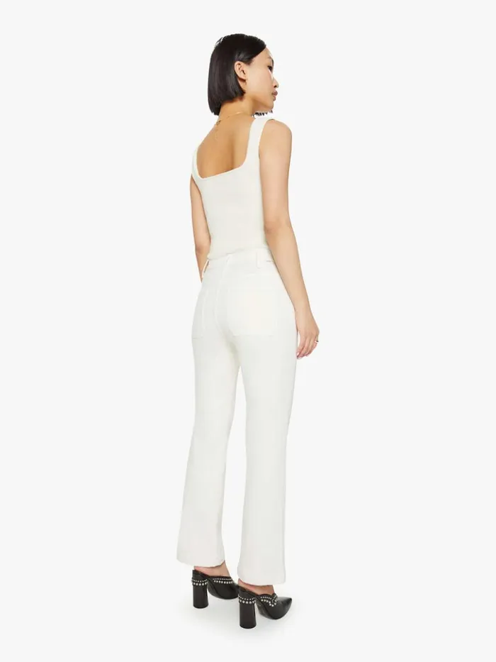 Mother Denim Petites The Lil039 Hustler Patch Pocket Flood Wash Cream Puffs 8211 Women