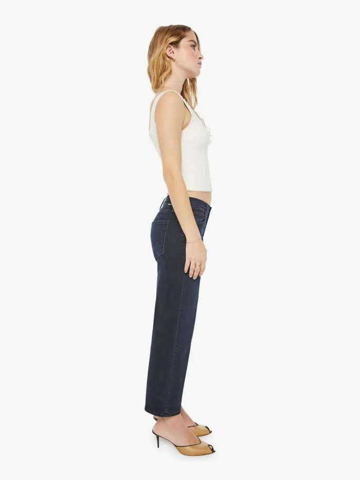 Mother Denim Relaxed Petites The Lil039 Mid Rise Zip Rambler Wash Night In Venice 8211 Women
