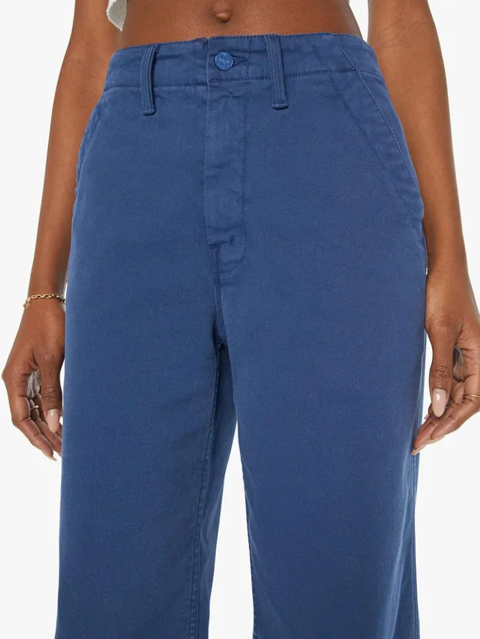 Mother Denim Relaxed The Major Zip Sneak Fray Insignia Blue 8211 Women