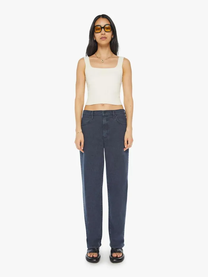 Mother Denim Relaxed The Spitfire Sneak Wash Faded Black 8211 Women