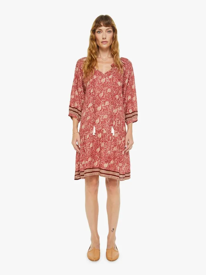 Mother Denim Stevie Dress Water Lily Terracotta 8211 Women