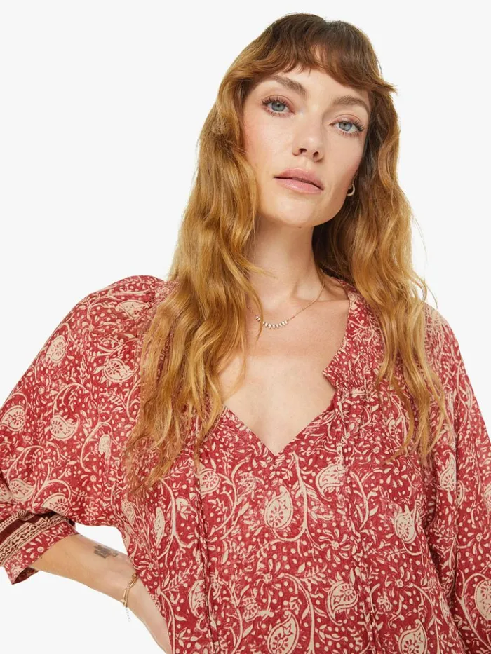 Mother Denim Stevie Dress Water Lily Terracotta 8211 Women