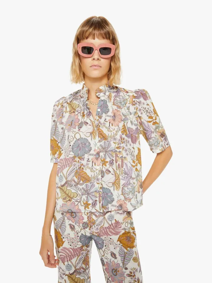 Mother Denim Winnie Shirt Lavender Eden 8211 Women