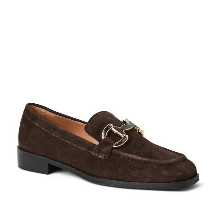 Natalie Square Toe LoaferBrown Suede Women Bruno Magli Flats and Loafers