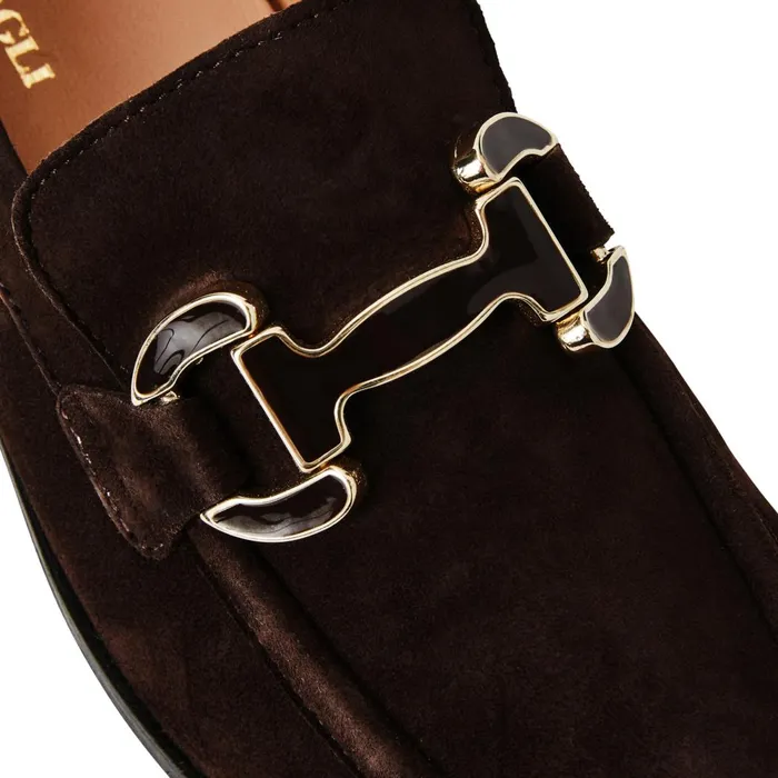 Natalie Square Toe LoaferBrown Suede Women Bruno Magli Flats and Loafers