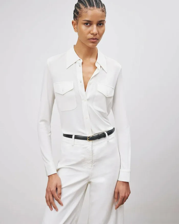 Nili Lotan AVELINE SHIRT Black Women Tops