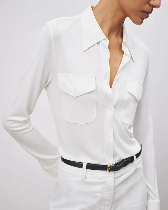 Nili Lotan AVELINE SHIRT Black Women Tops
