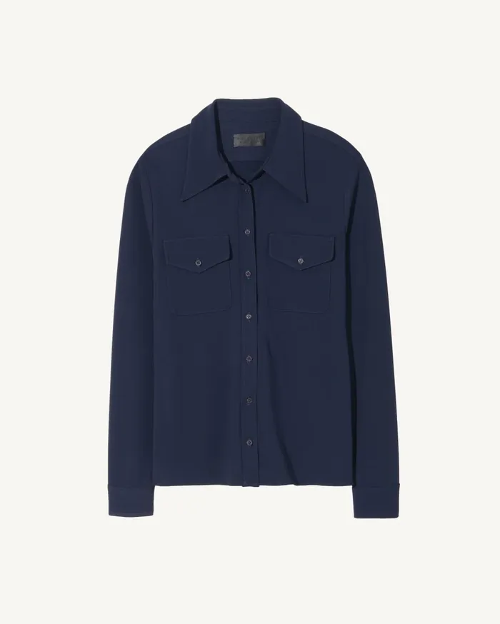 Nili Lotan AVELINE SHIRT Black Women Tops