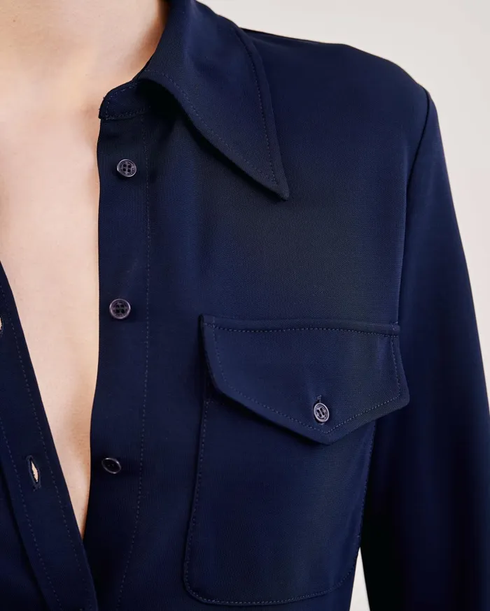 Nili Lotan AVELINE SHIRT Black Women Tops
