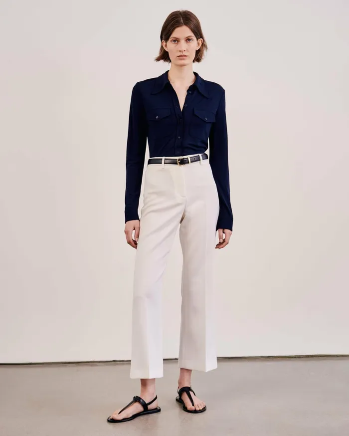 Nili Lotan AVELINE SHIRT Black Women Tops
