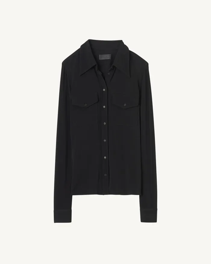 Nili Lotan AVELINE SHIRT Black Women Tops